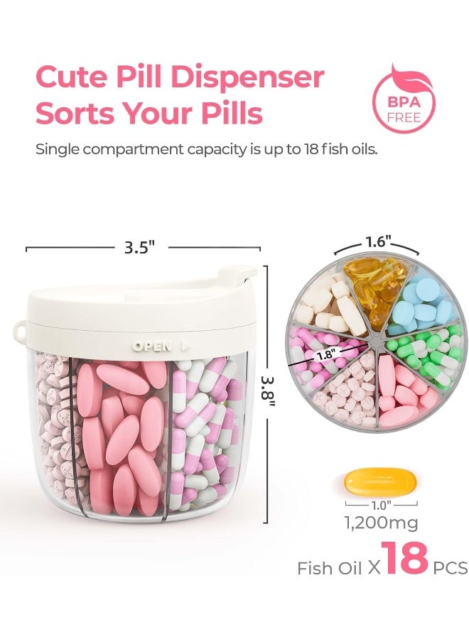AMOOS Cute Pill Dispenser With 7 Large Compartments - Image 2